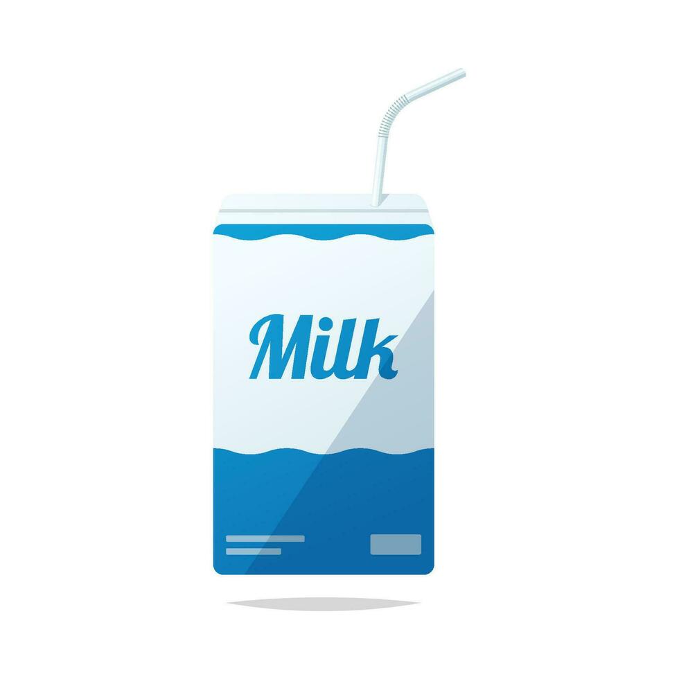 Milk box vector isolated on white background