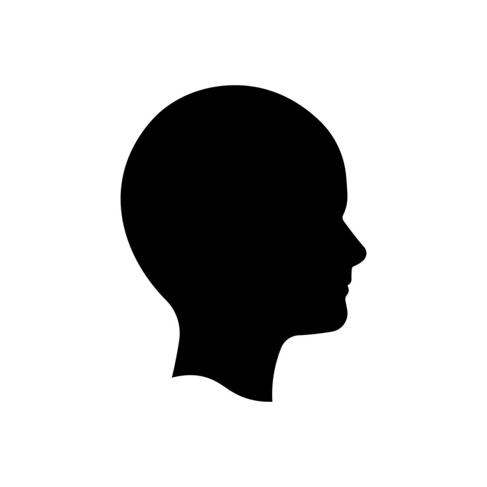 Kid head silhouette side view vector