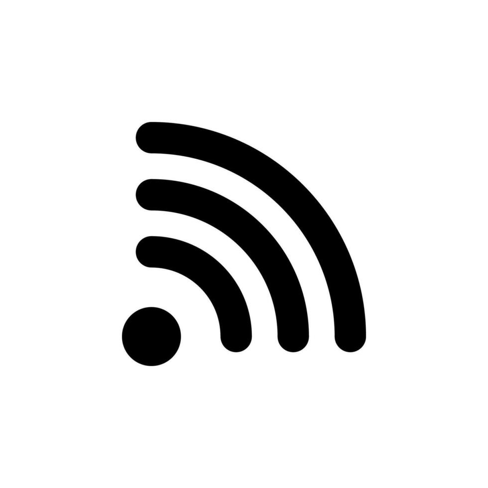 Wifi icono aislado en blanco antecedentes vector