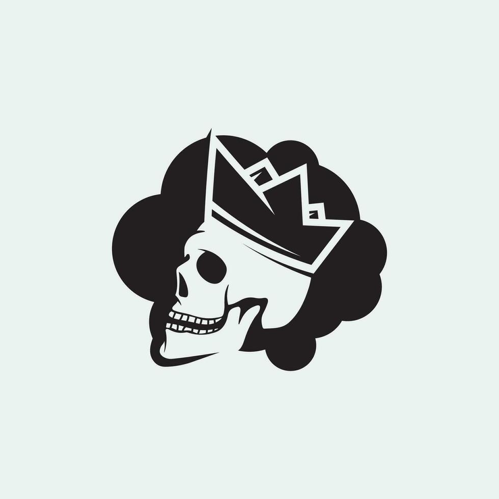 skull and bones icon logo design vector graphic illustration symbol