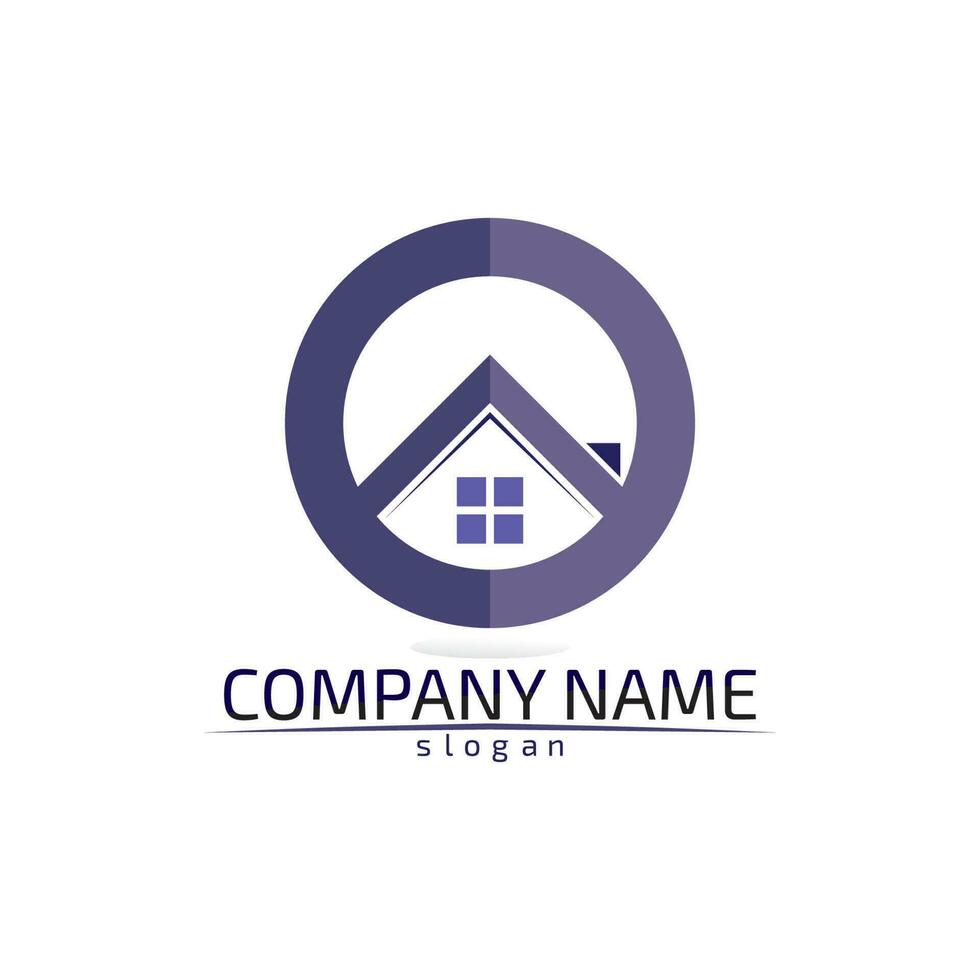 Real estate and home buildings logo icons template vector