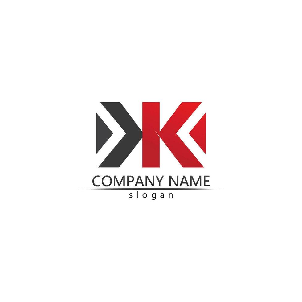K logo design K letter font Concept Business logo vector and design initial company