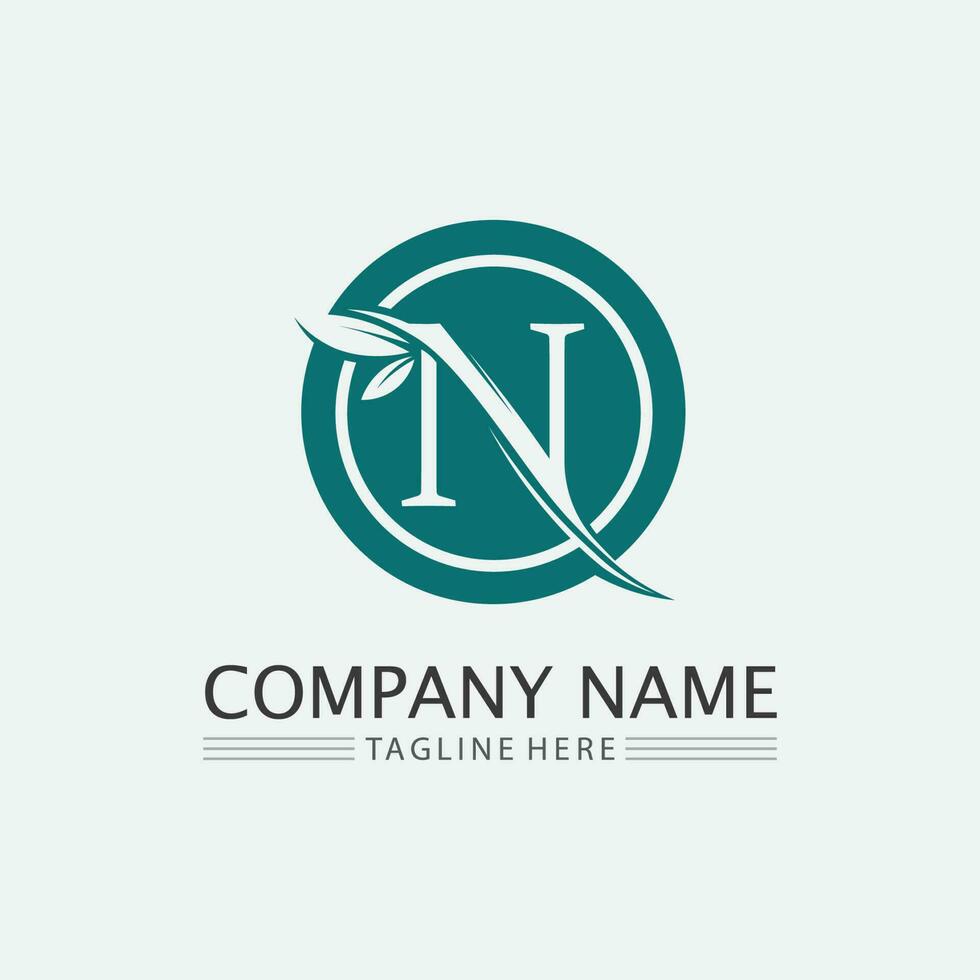 N Letter Logo Template vector