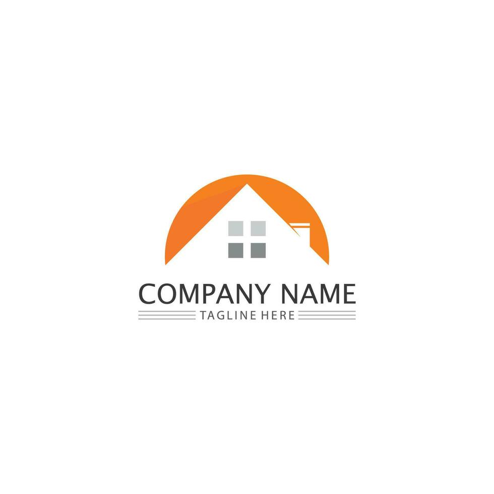 Real estate and home buildings vector logo icons template