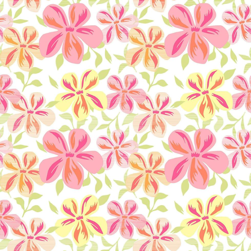 Wrapping Paper Design Vector Design Images, Flowers Seamless