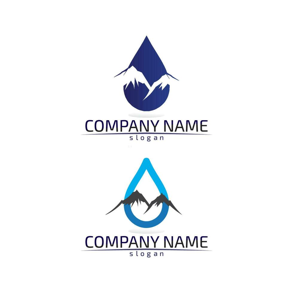Waves beach logo and symbols template icons app vector