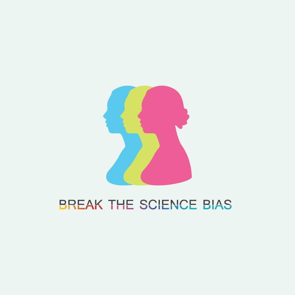 Break The Science Bias and International Women Day design graphic, vector, Women illustration vector