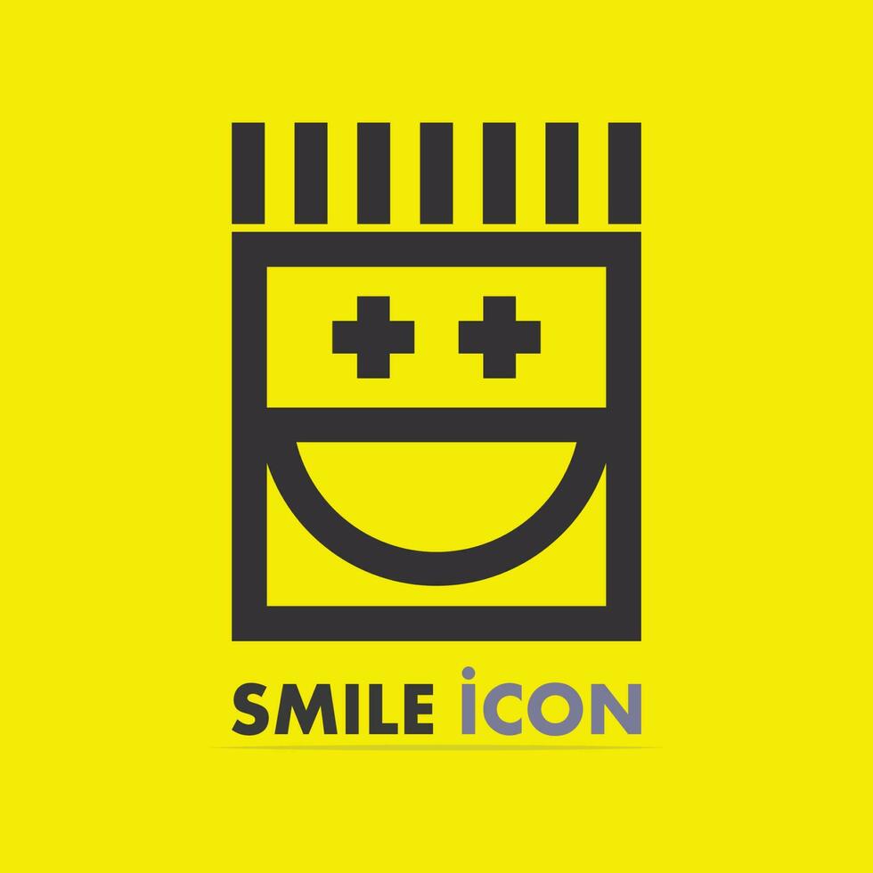 icono de sonrisa, sonrisa, diseño de logotipo vectorial, emoticonos felices, diseño divertido y felicidad de emoji vectorial vector