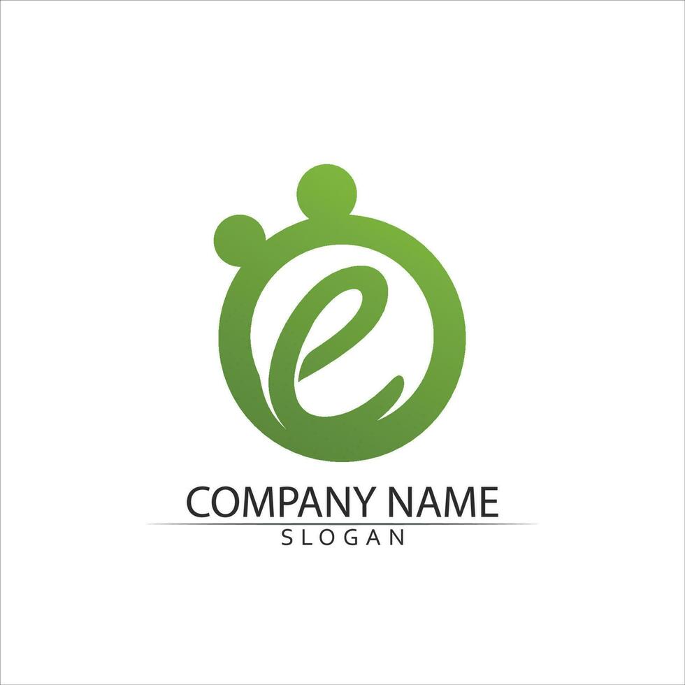 Vector e  Abstract icons for letter E logo