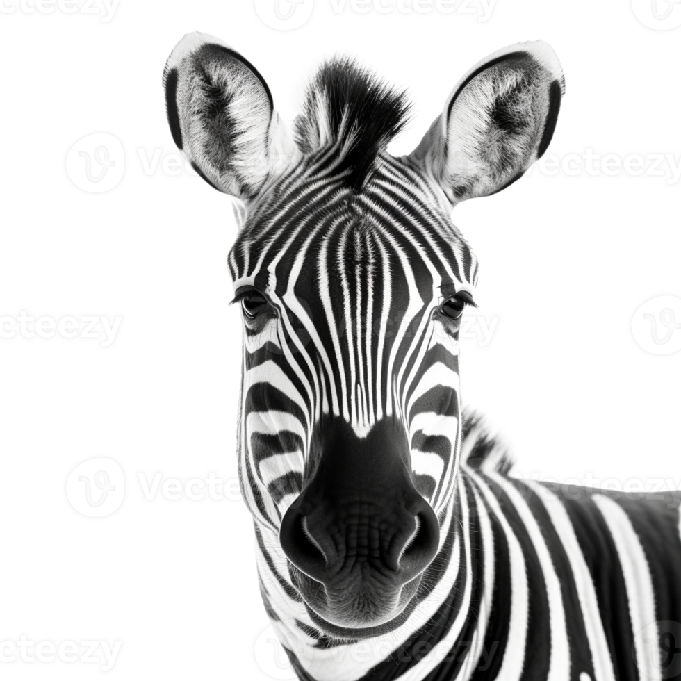 Zebra isolated on transparent background, created with png