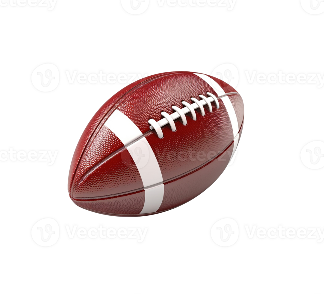 American football ball isolated on transparent background, created with png