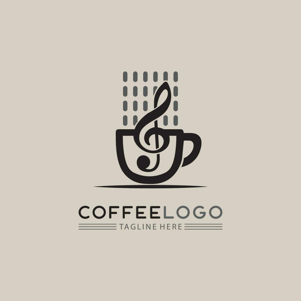 plantilla de logotipo de taza de café vector