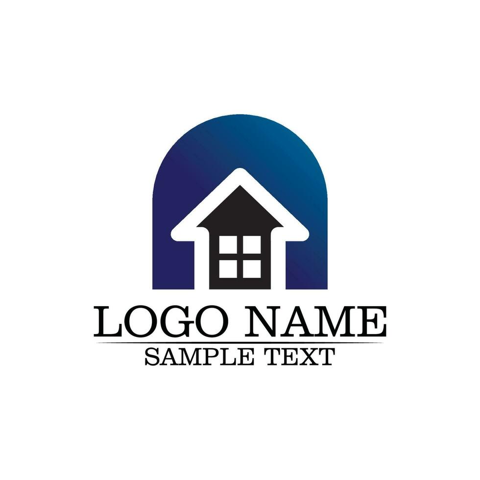 Real estate and home buildings logo icons template vector