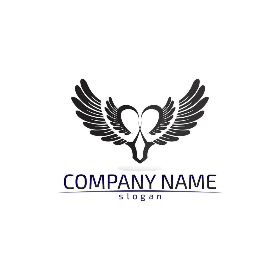 Falcon Wings Logo Template vector icon logo design app