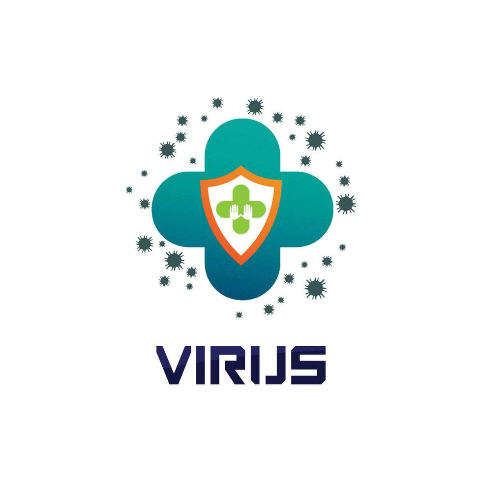 virus corona vector de virus y diseño de máscara logo vector viral y símbolo de icono de diseño