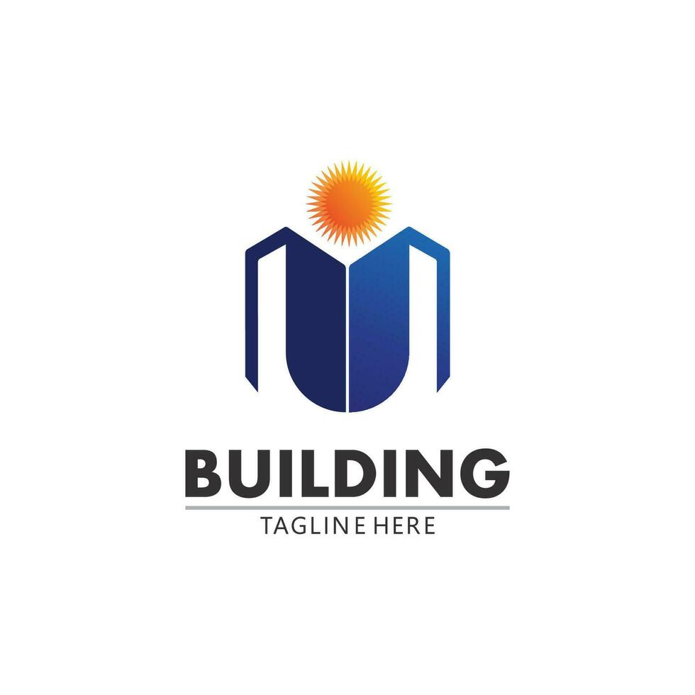 Real estate and home buildings vector logo icons template