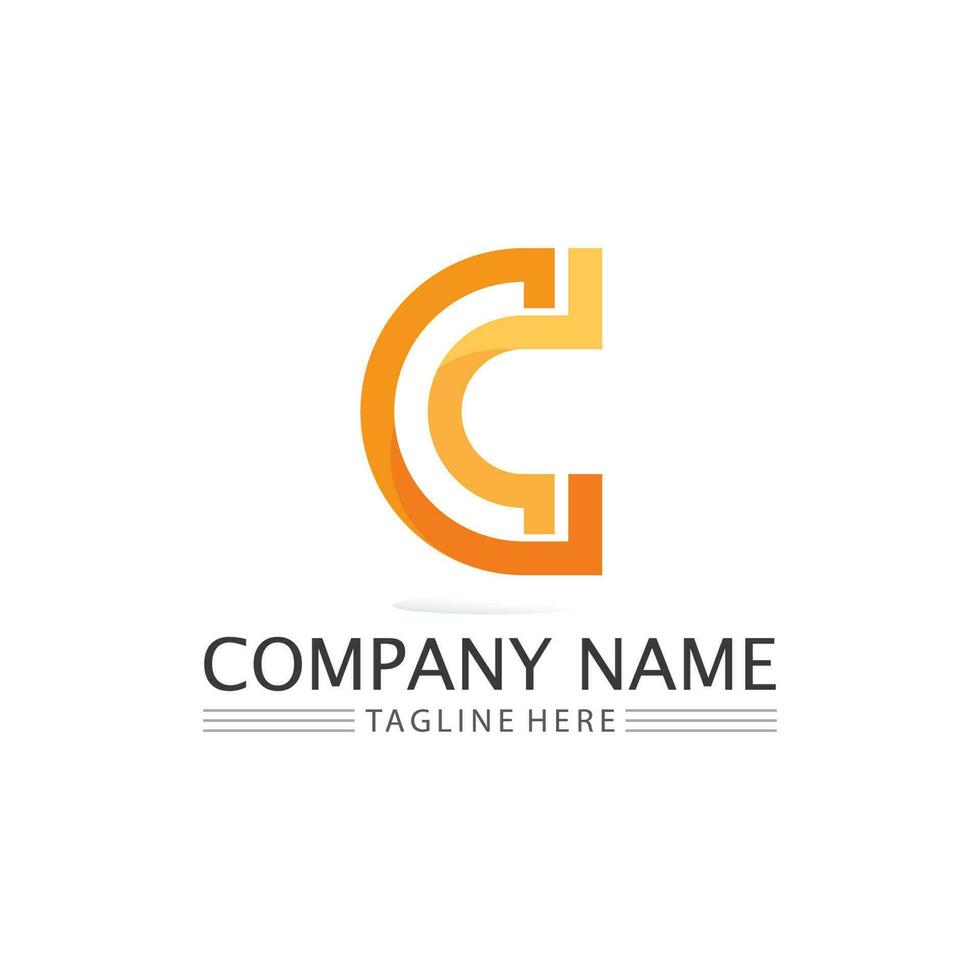 C logo for Vitamin and font C letter Identity and design business vector