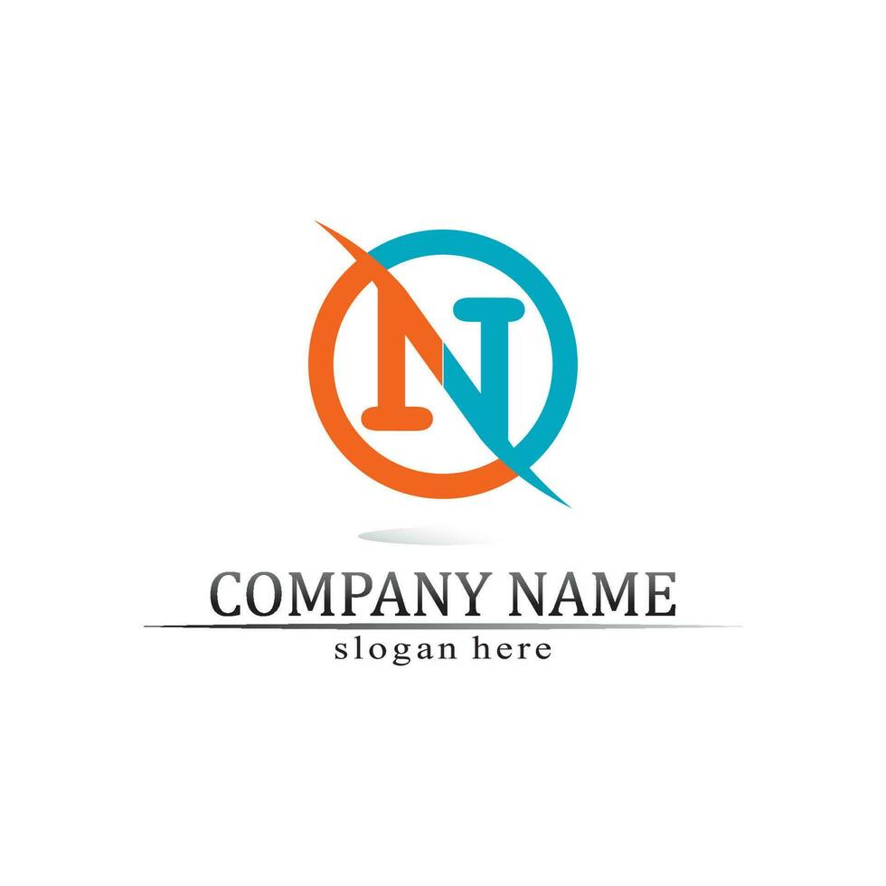 N Letter Logo Template vector