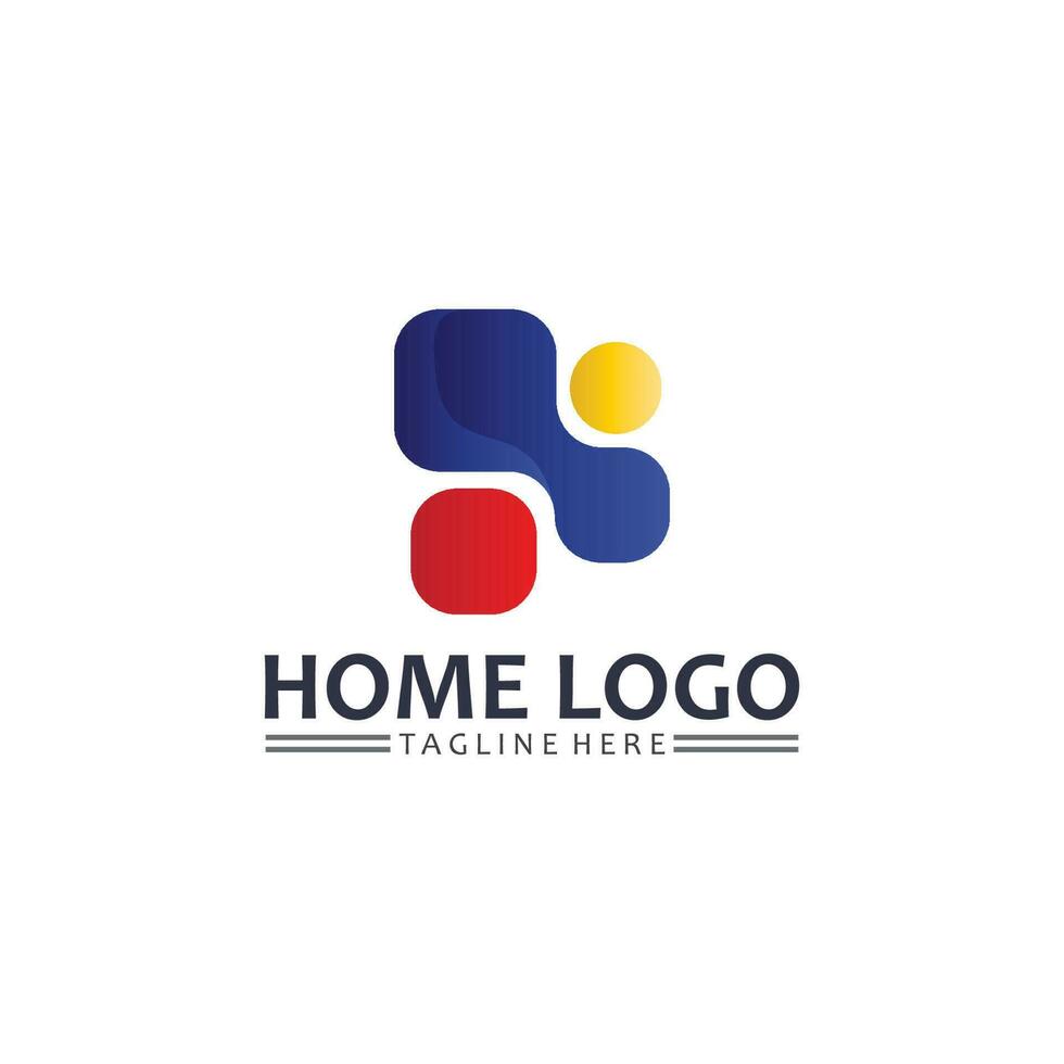 Real estate and home buildings vector logo icons template