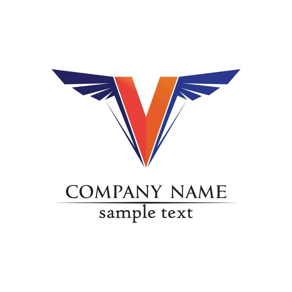 V letters business logo and symbols template vector