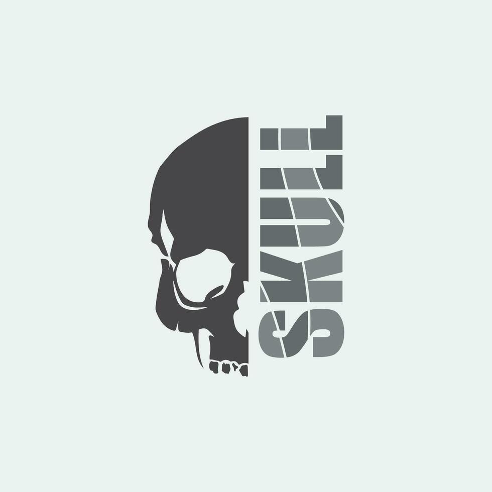 skull and bones icon logo design vector graphic illustration symbol