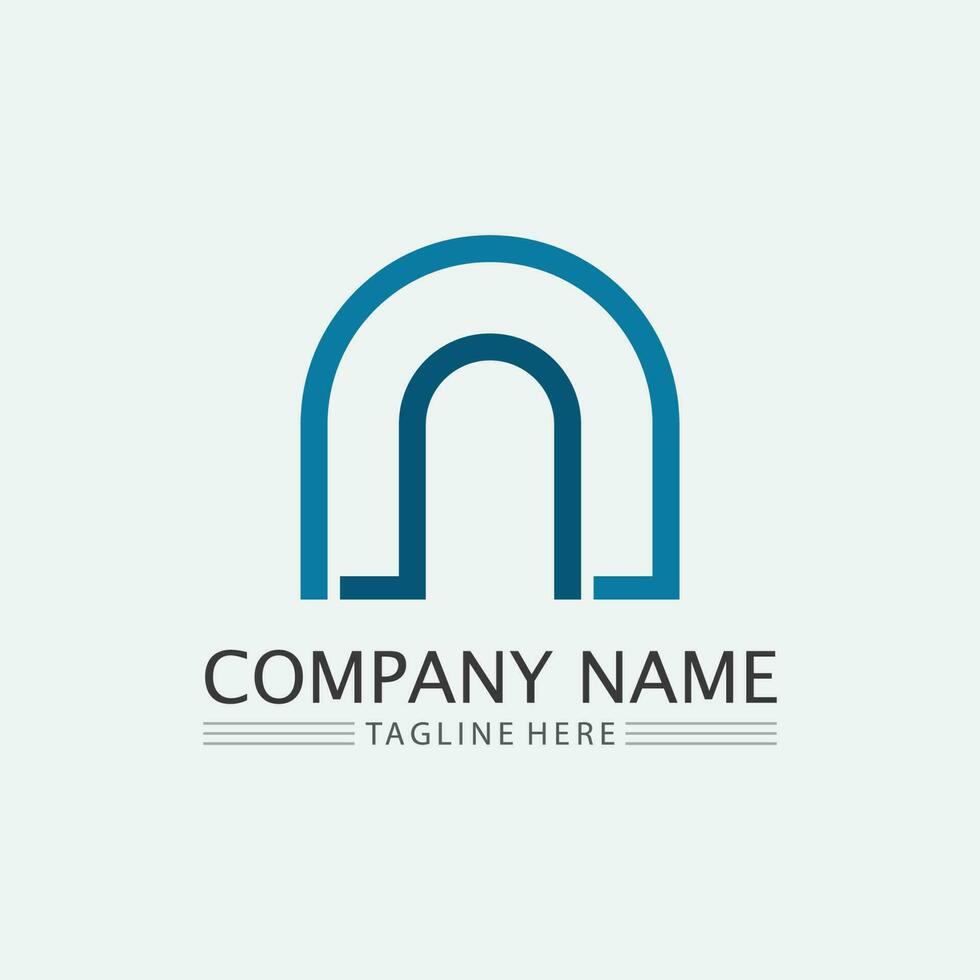 N Letter Logo Template vector