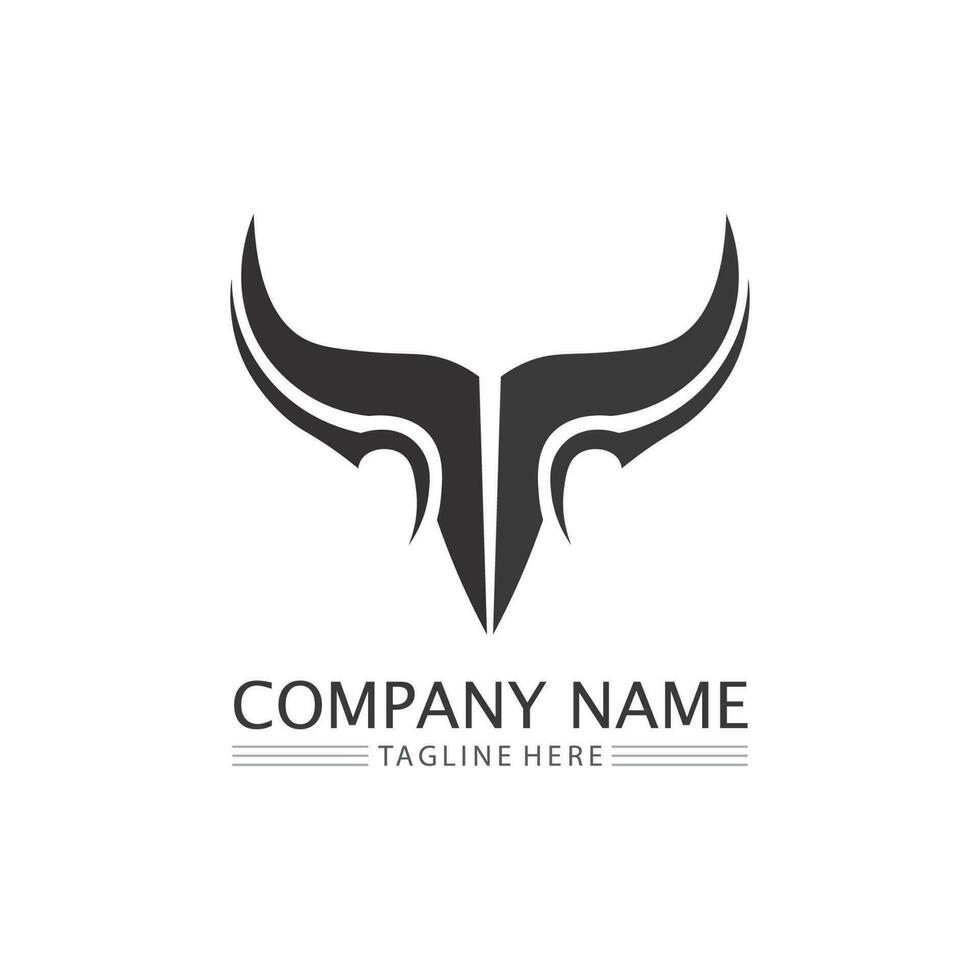 Bull logo and symbols vector template icons app