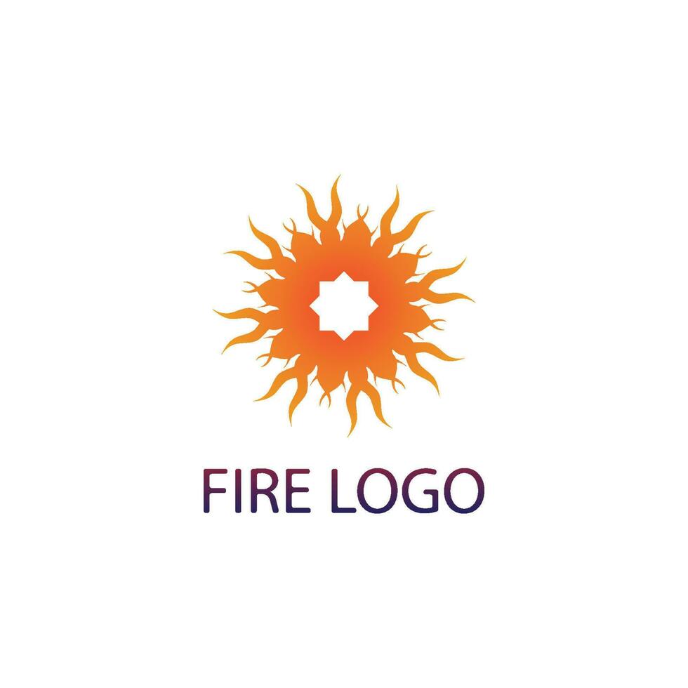 Fire flame nature logo and symbols icons template vector