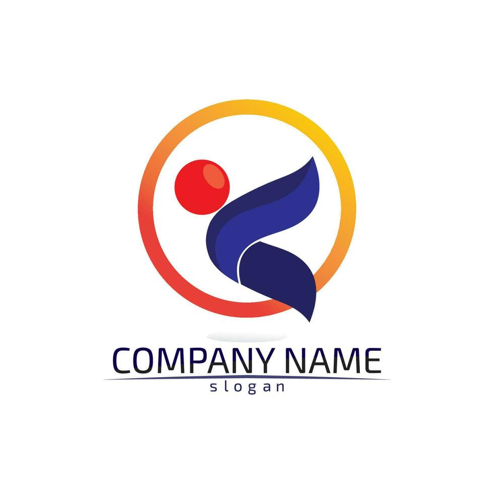 Community Care Logo People Icons In Circle Vector Concept Engagement Togetherness