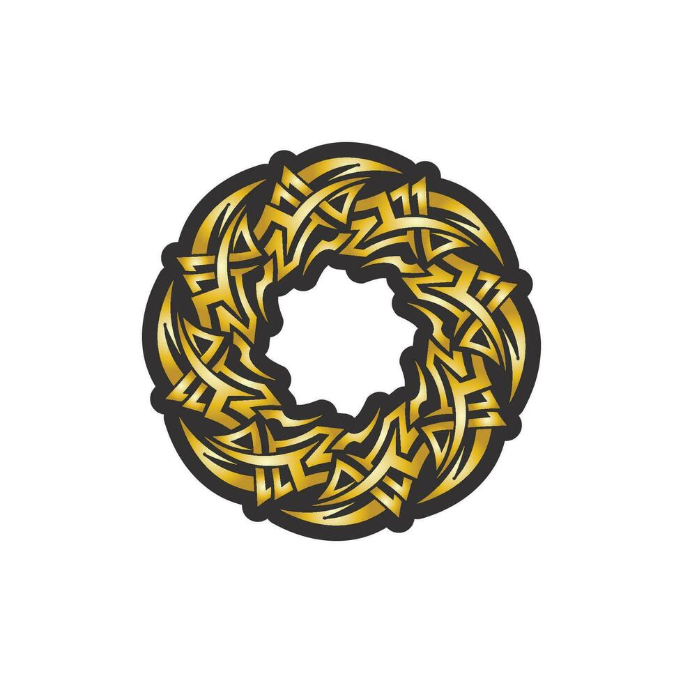 black tribal vector logo design icon and sign tribal