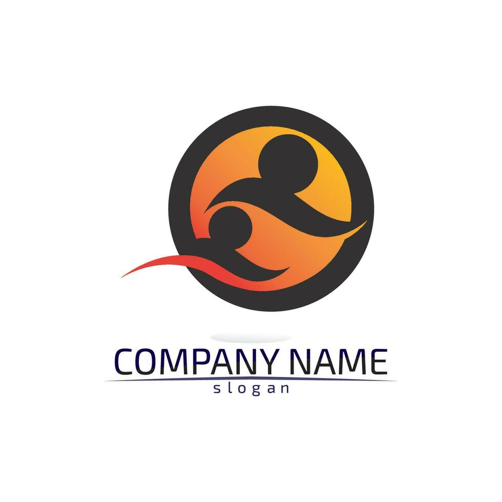 Community Care Logo People Icons In Circle Vector Concept Engagement Togetherness