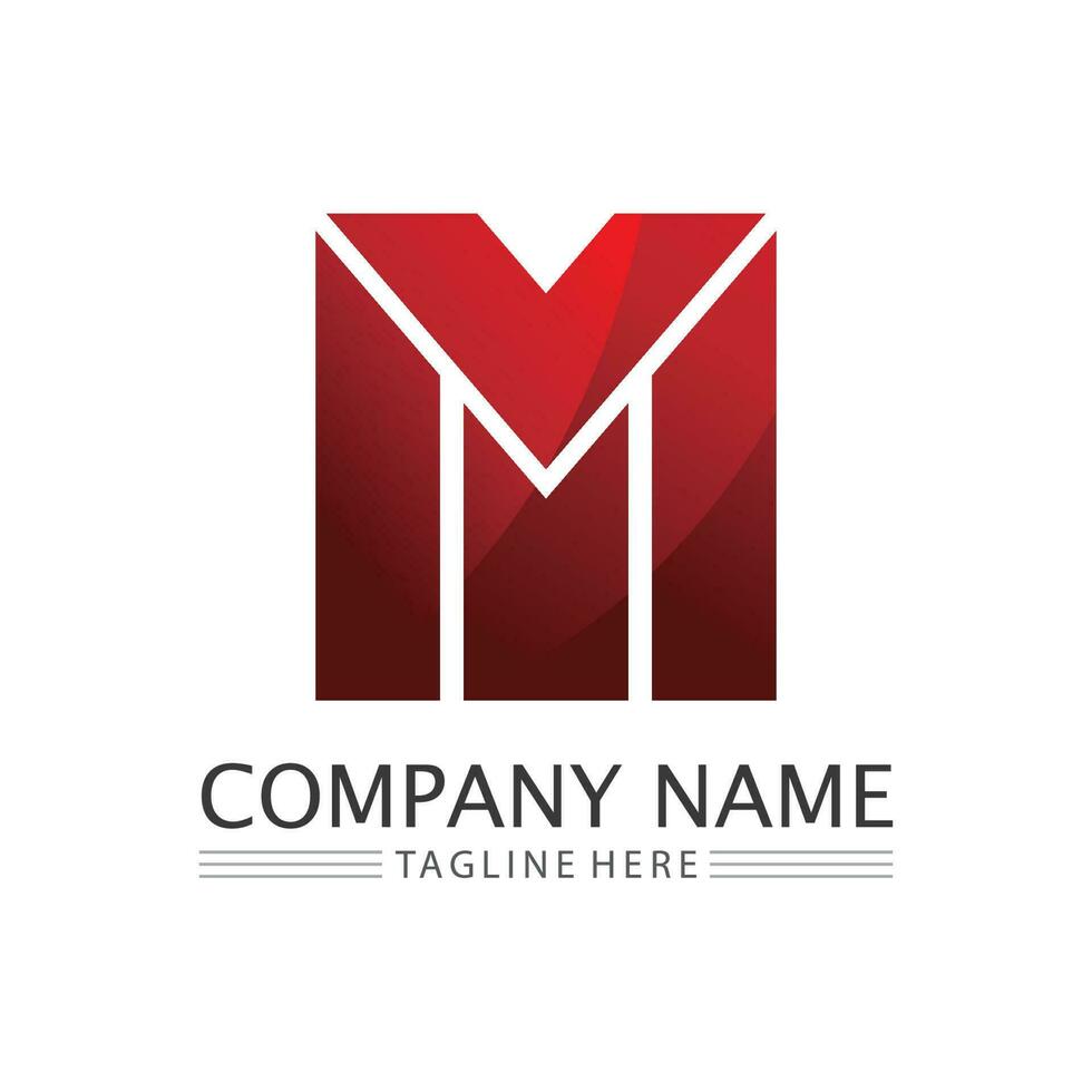 M Letter Logo Template vector