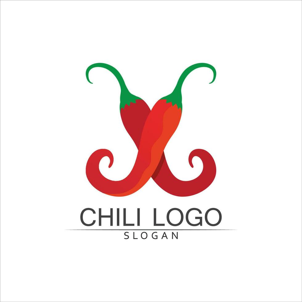 Red hot natural chili icon vector Illustration