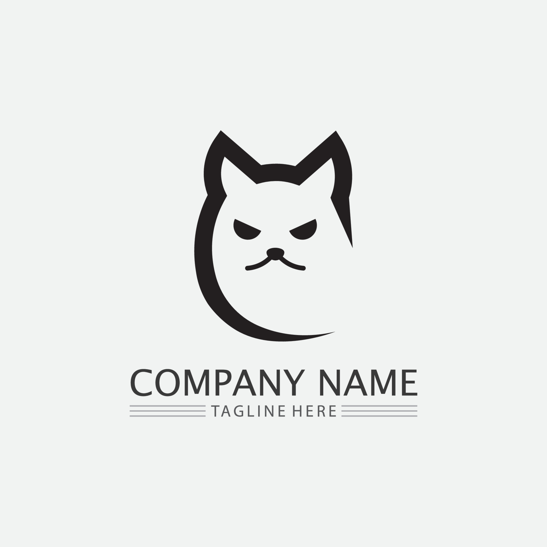 Cat icon symbol on white Royalty Free Vector Image
