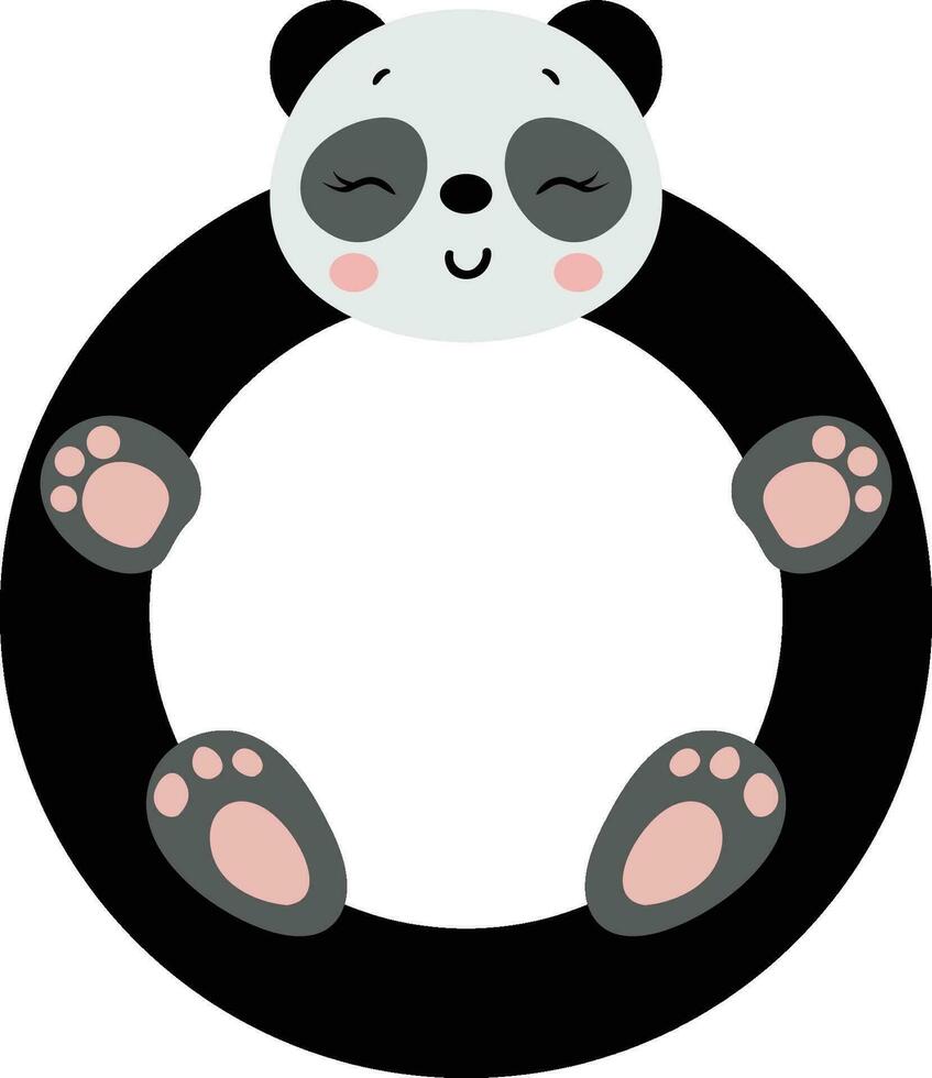 ♡panda♡ 120/130（U）（O） ♡panda♡ 120/130（U）（O） Funny cute panda round frame