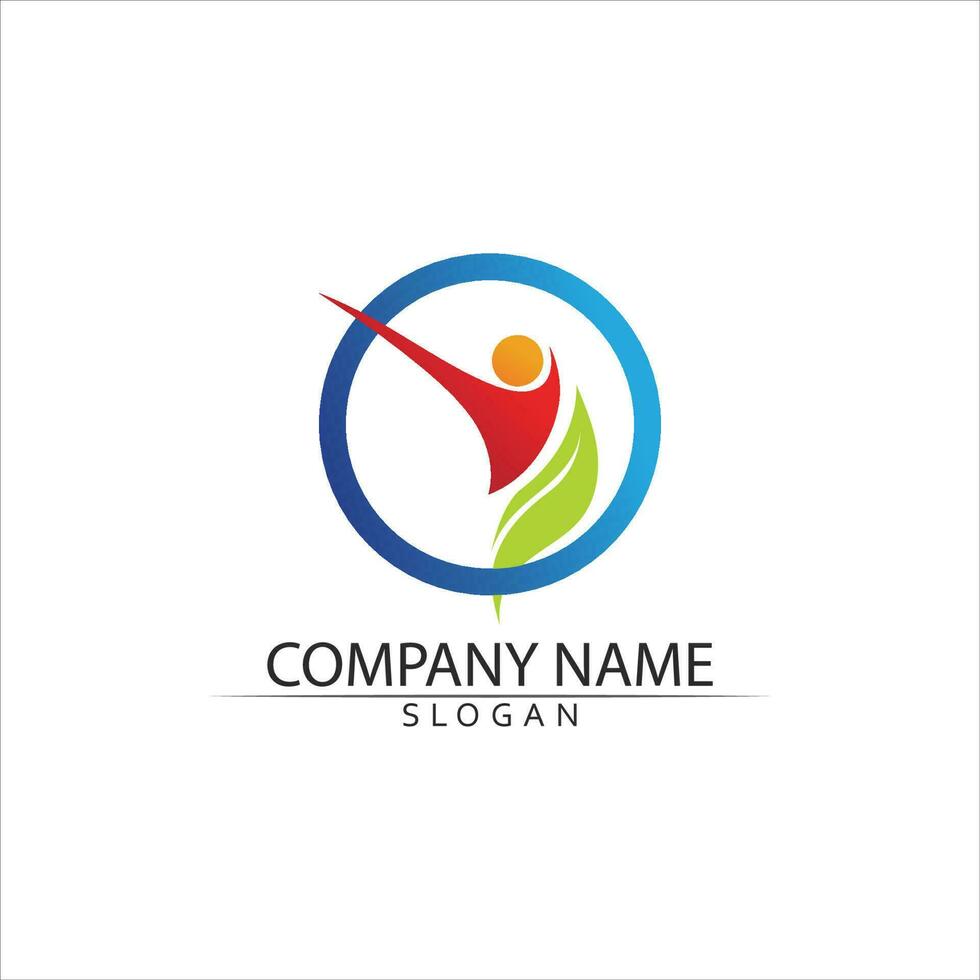 Human character logo sign vector