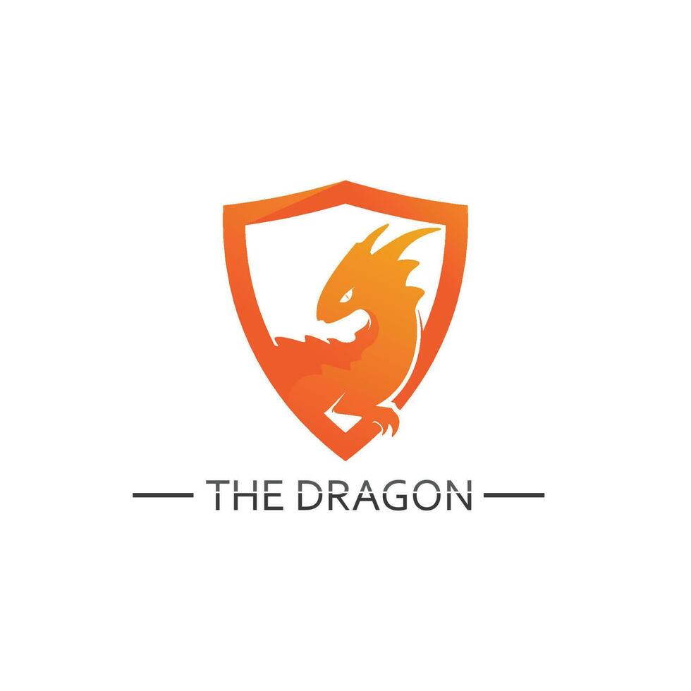 Dragon vector icon illustration