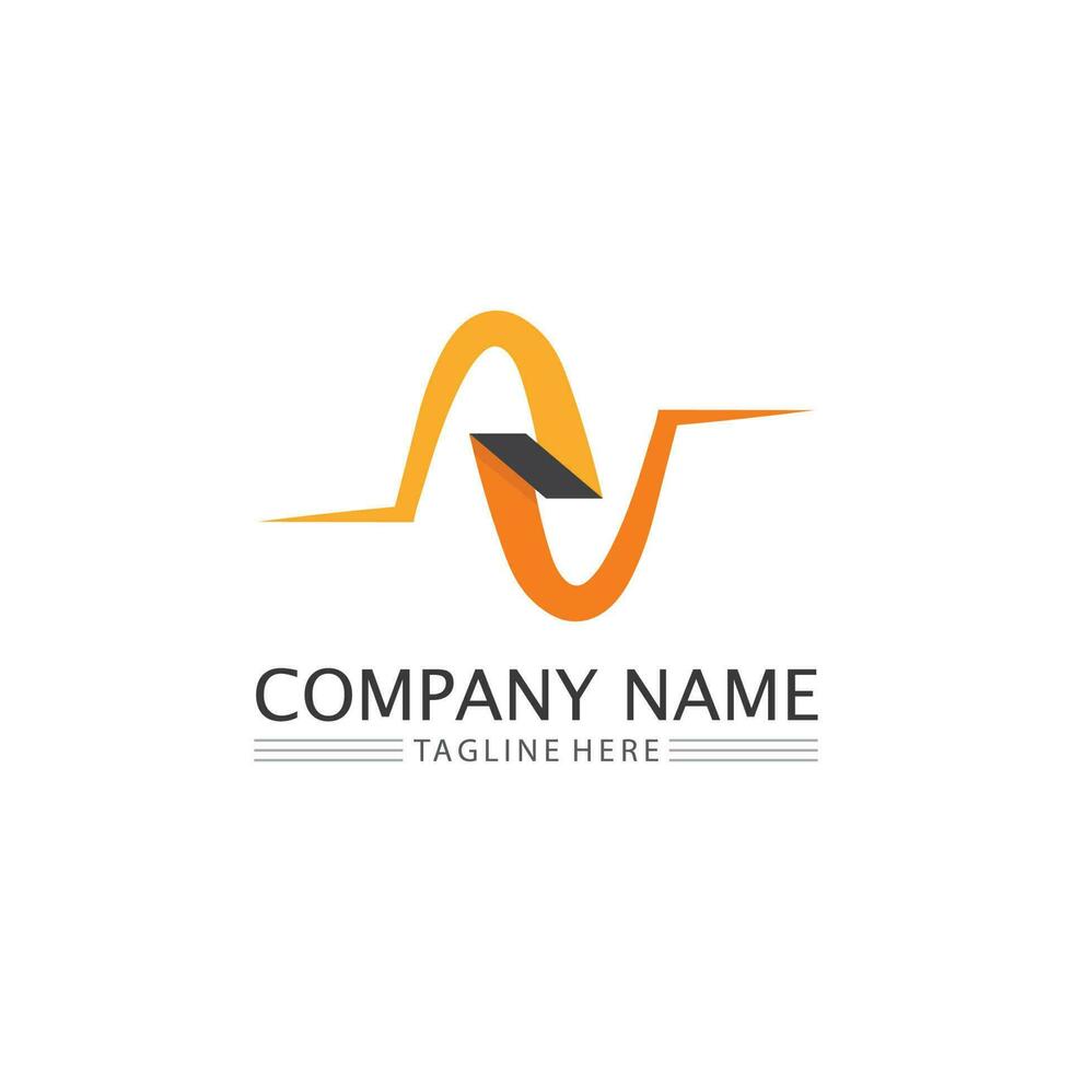 N Letter Logo Template vector