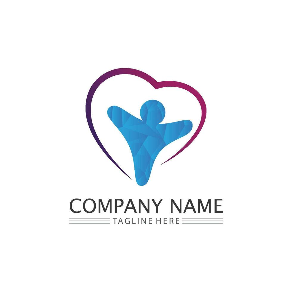 people Community,care group network and social icon design template vector