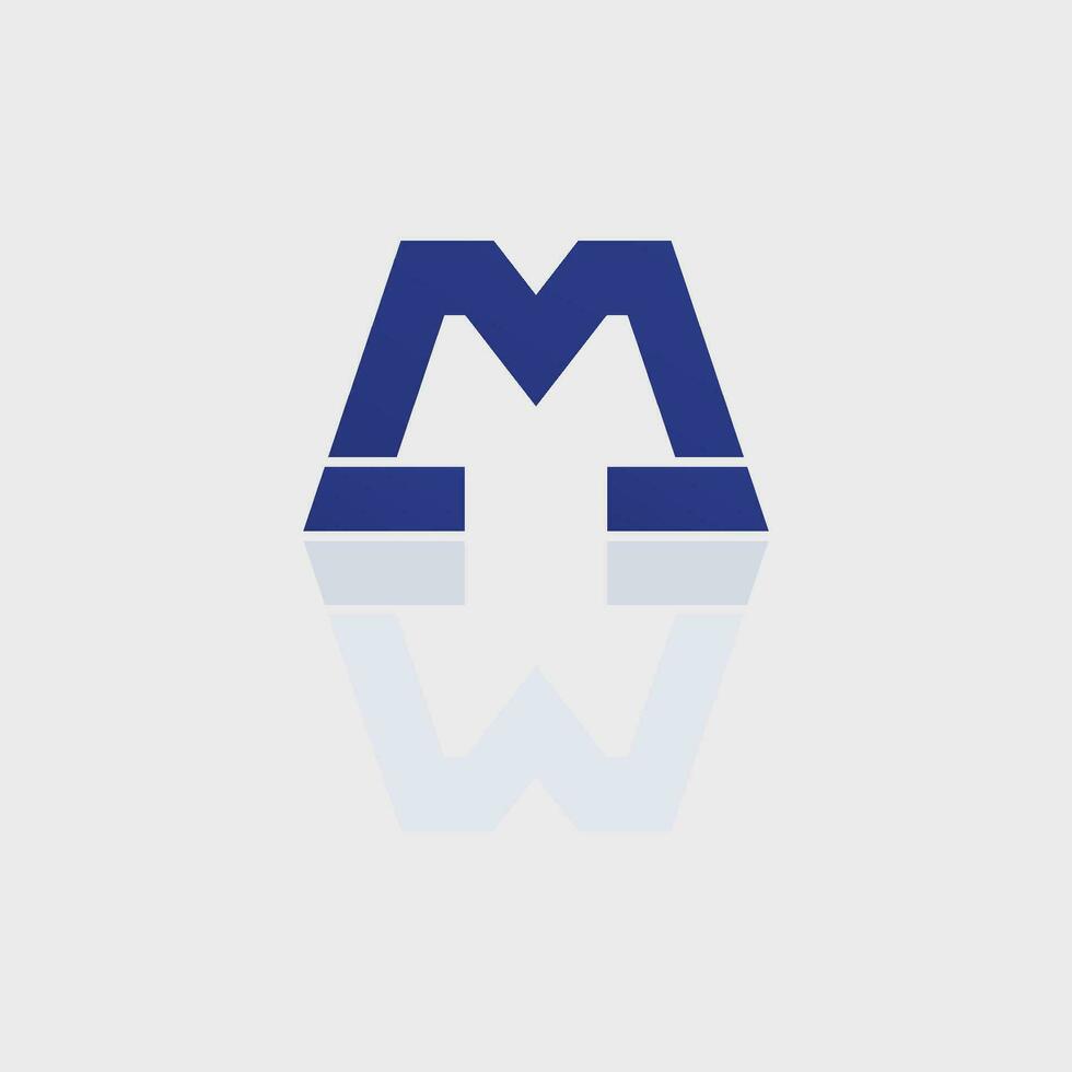 M letter an M font logo design vector identity icon sign