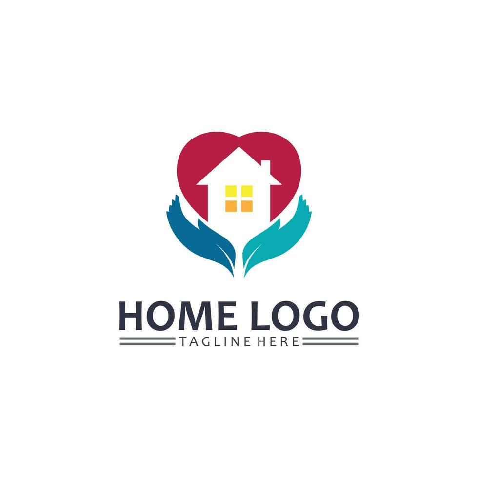 Real estate and home buildings vector logo icons template