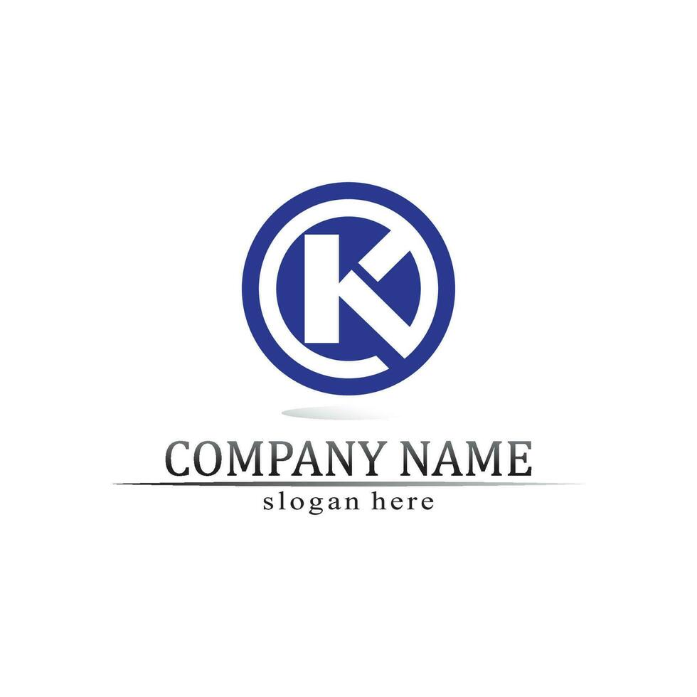 k diseño de logotipo k carta fuente concepto vector logo empresarial y diseño empresa inicial