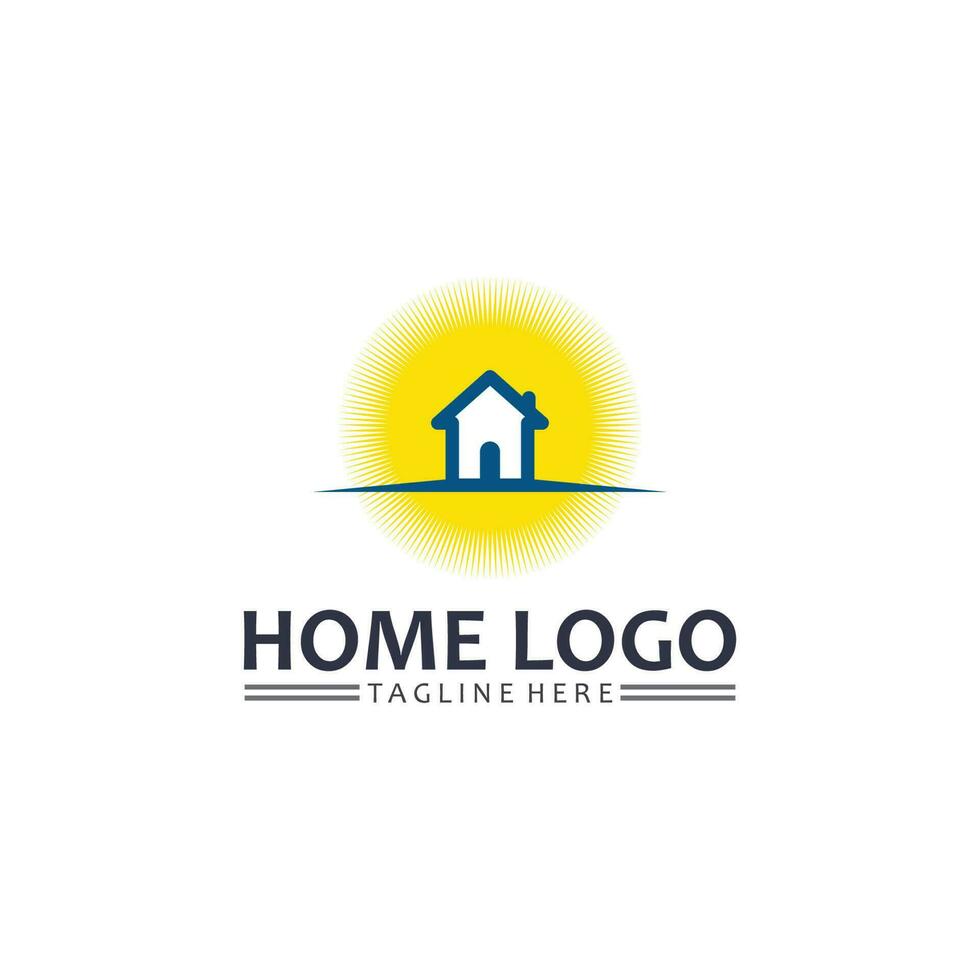 Real estate and home buildings vector logo icons template