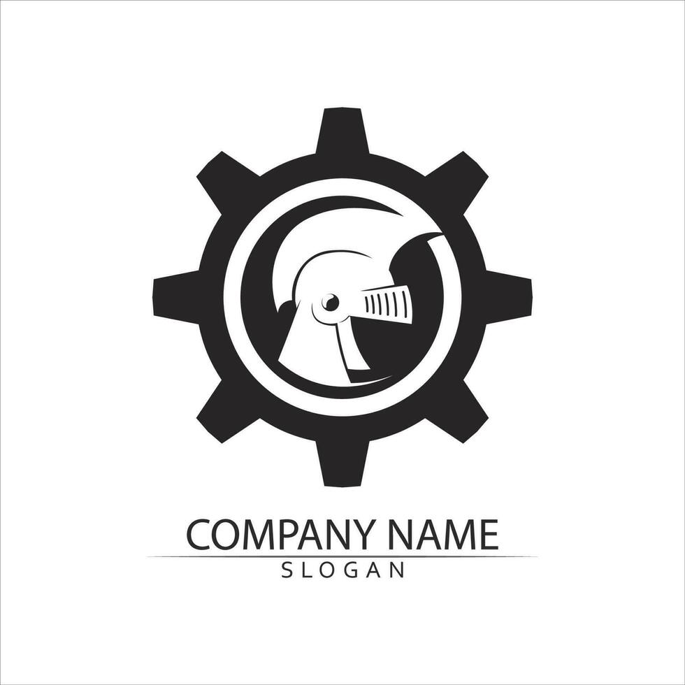 Spartan helmet logo template vector