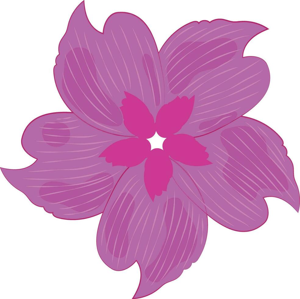 Pink Flower Illustration Design Graphic Element Art Card vector