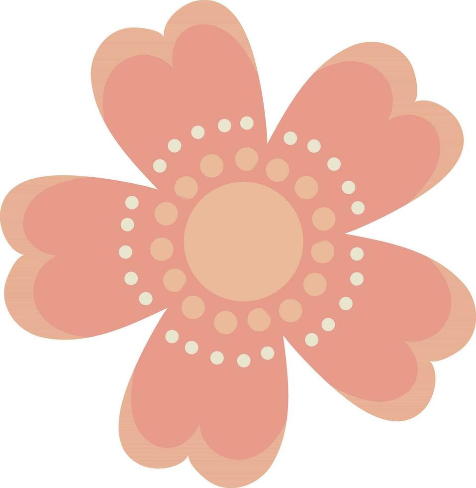 Pink Flower Illustration Design Graphic Element Art Card vector