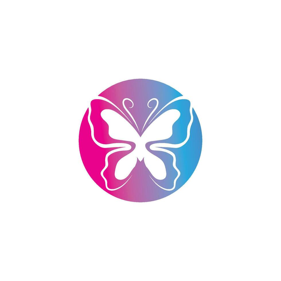 Vector Butterfly conceptual simple colorful icon Logo Vector Animal Insect