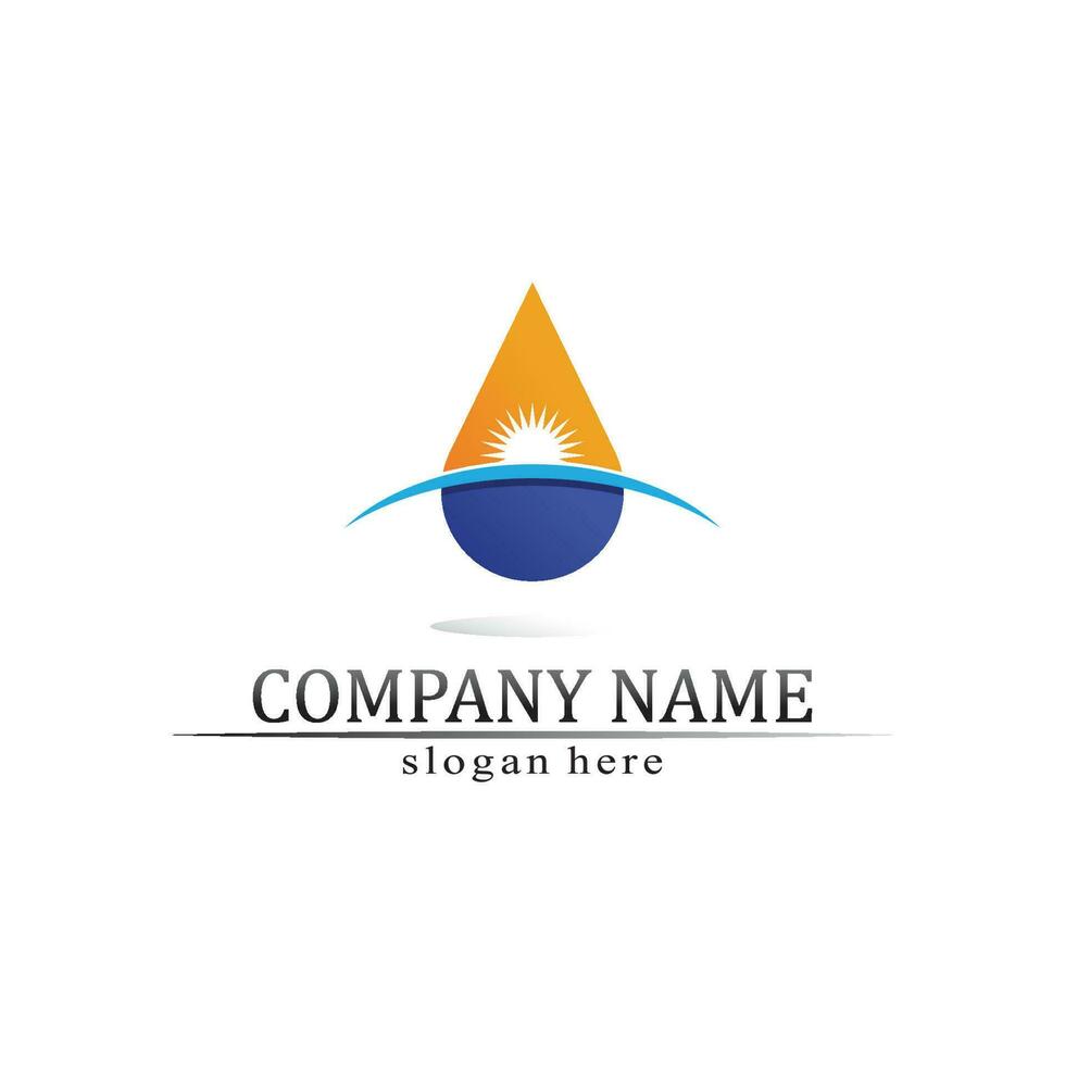 Water drop Logo Template vector