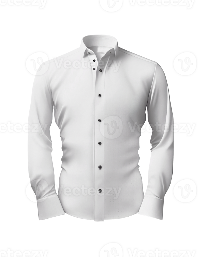 Formal shirt isolated on transparent background, created with png