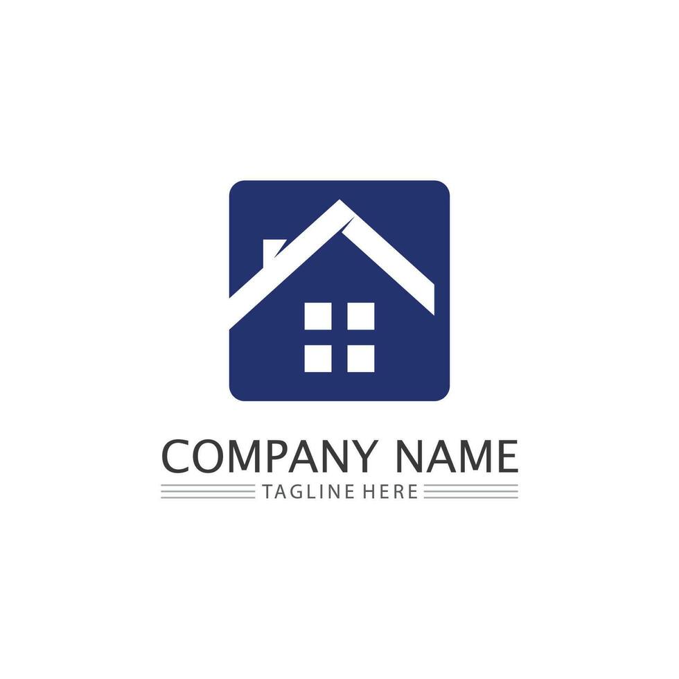 Real estate and home buildings vector logo icons template